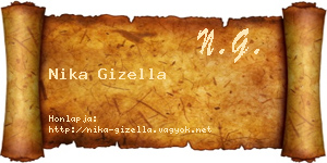 Nika Gizella névjegykártya