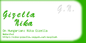 gizella nika business card